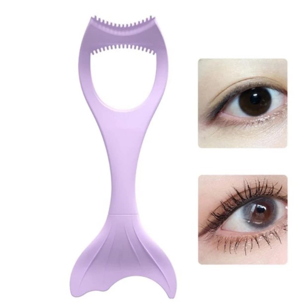 Protetor De Silicone Para Aplicação de Mascara de Cílios Delineador e Sombra nos Cílios LILAS - 2