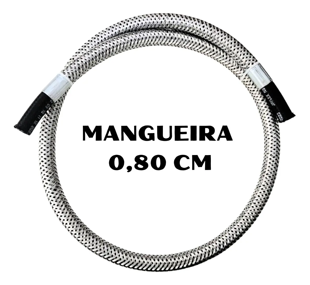 Mangueira 80cm Nbr 13419 Gás Gn Ou Glp Nitrílica - 1
