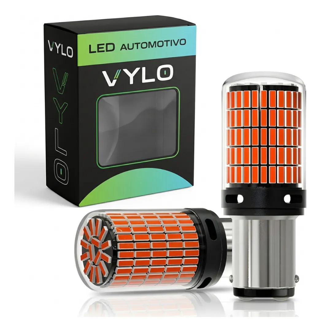 Par Luz De Freio Em Led Vermelho 2 Polos P21/5w 1157 Canbus - 1