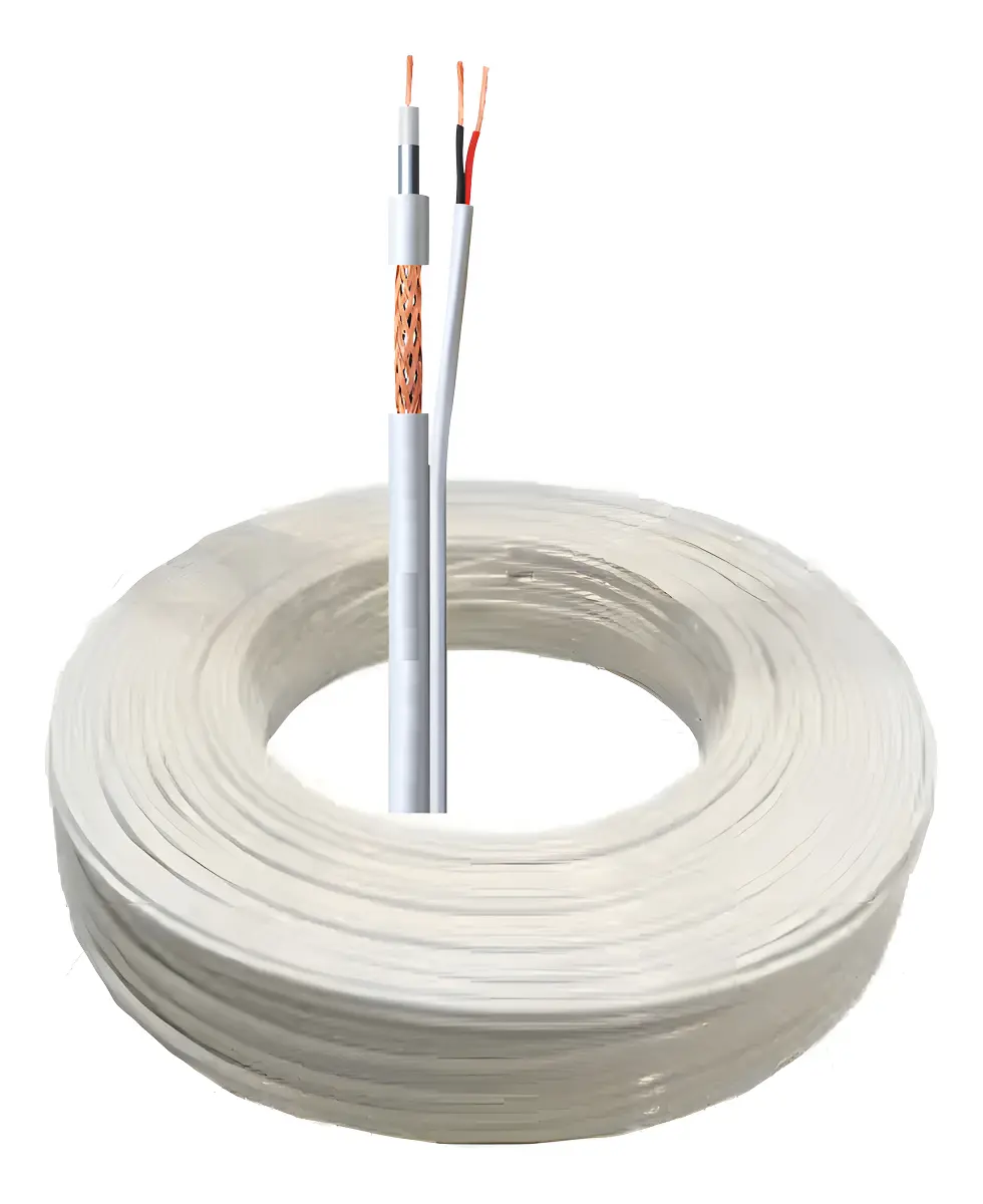 Cabo Coaxial New Line Cable P/ Câmeras Segurança Cftv 100m Branco/Preto - 1