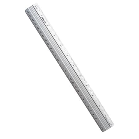 Régua 30cm de Alumínio Escolar Escritório - 1
