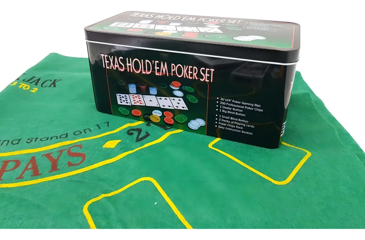 Kit Poker Texas Holdem Semi Profissional Completo 200 Fichas - 1