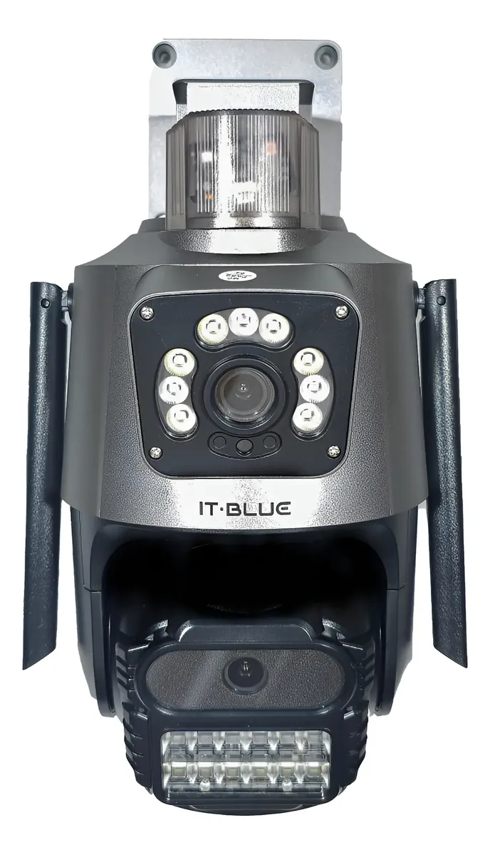 Câmera Segurança 4k Led Lente Dupla Sirene Policial Externa - 1