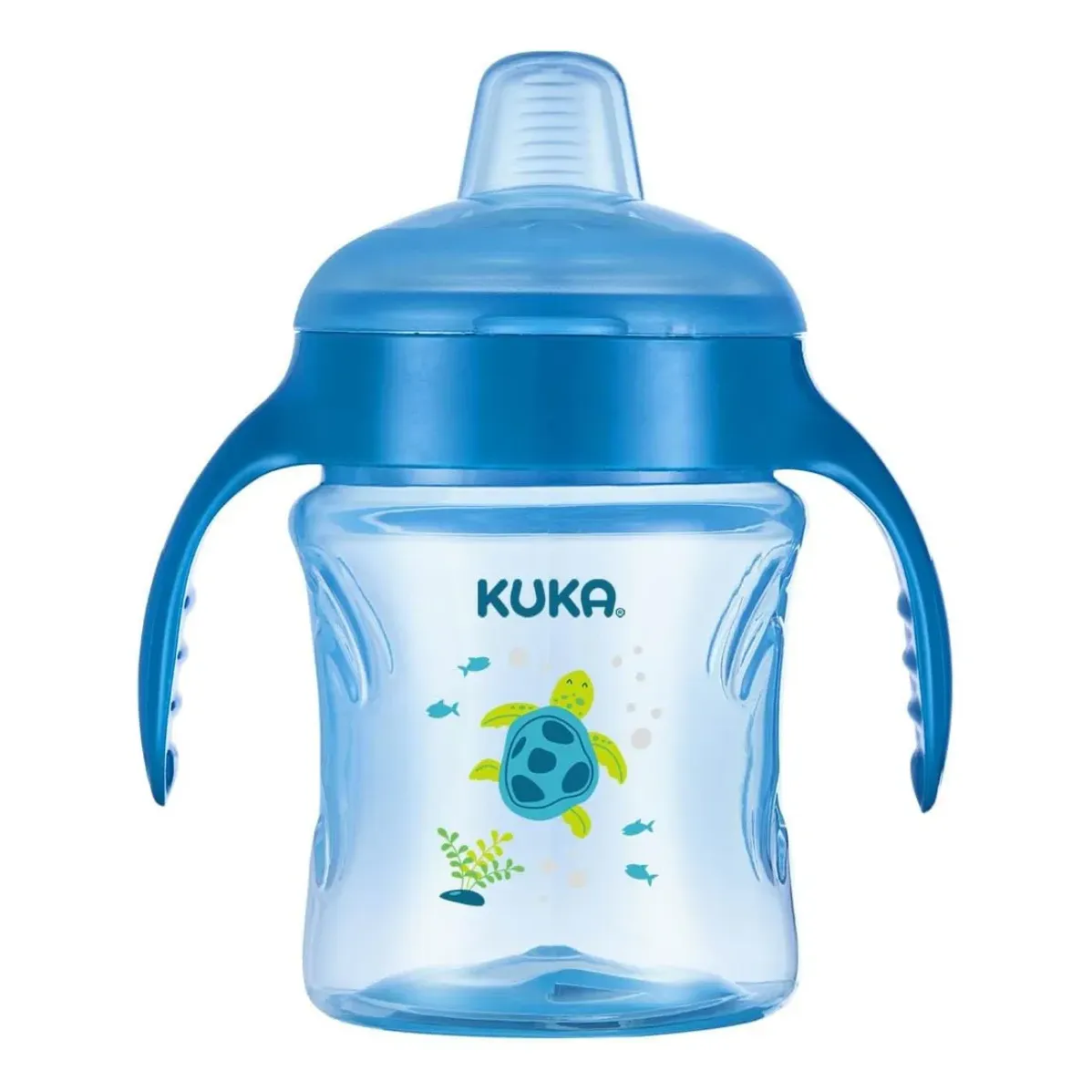 Copo De Transição Antivazamento Bico De Silicone 200ml Azul - 1
