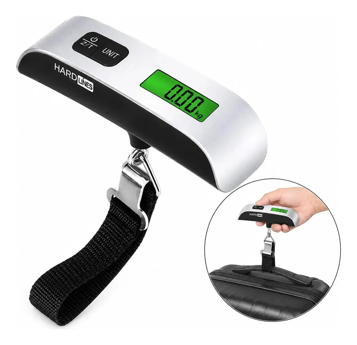 BALANÇA HARDLINE PARA MALAS DE VIAGEM DIGITAL PORTÁTIL ATÉ 50KG - 1