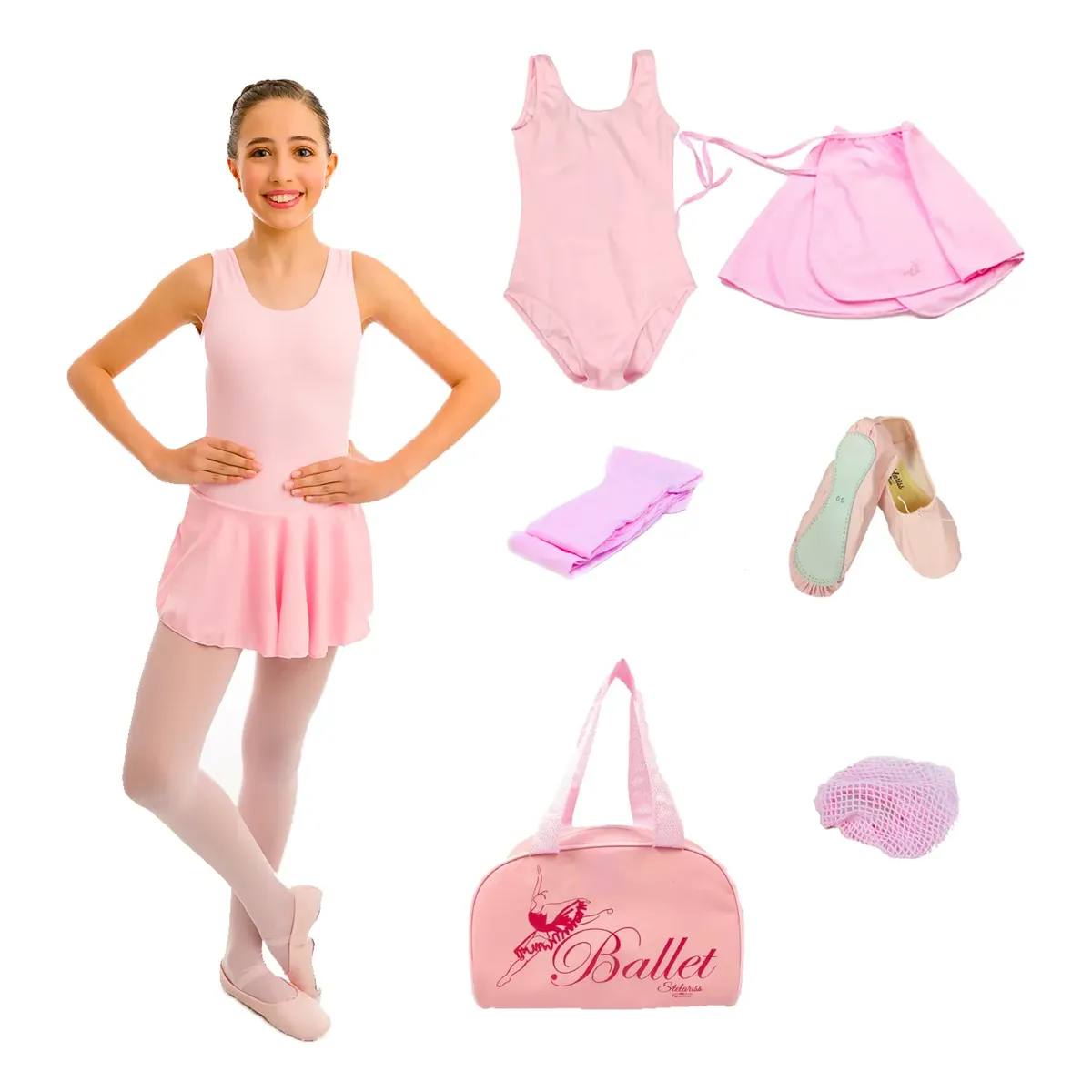 KIT COMPLETO INFANTIL BALÉ 6 PEÇAS DE 8 A 10 ANOS - 1