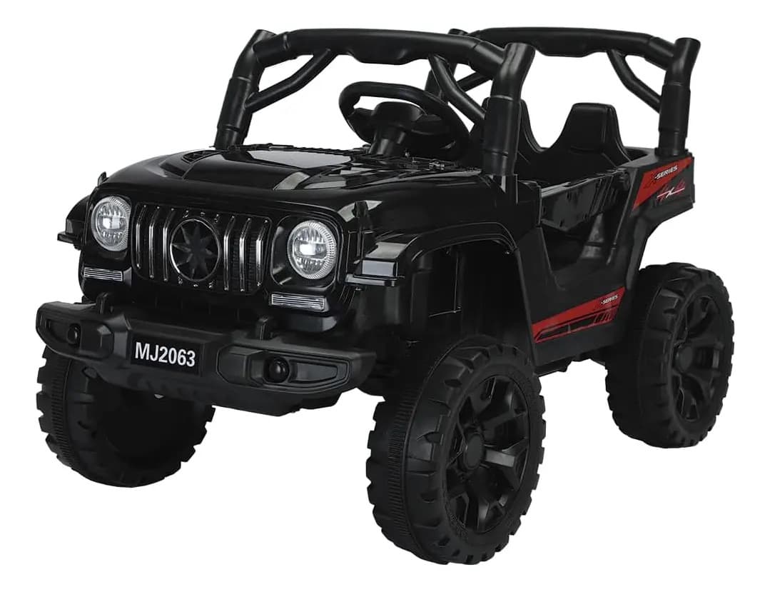 Carro Elétrico Jipe UTV Max 12V Som Luz de Led Controle Remoto (Preto) - 1