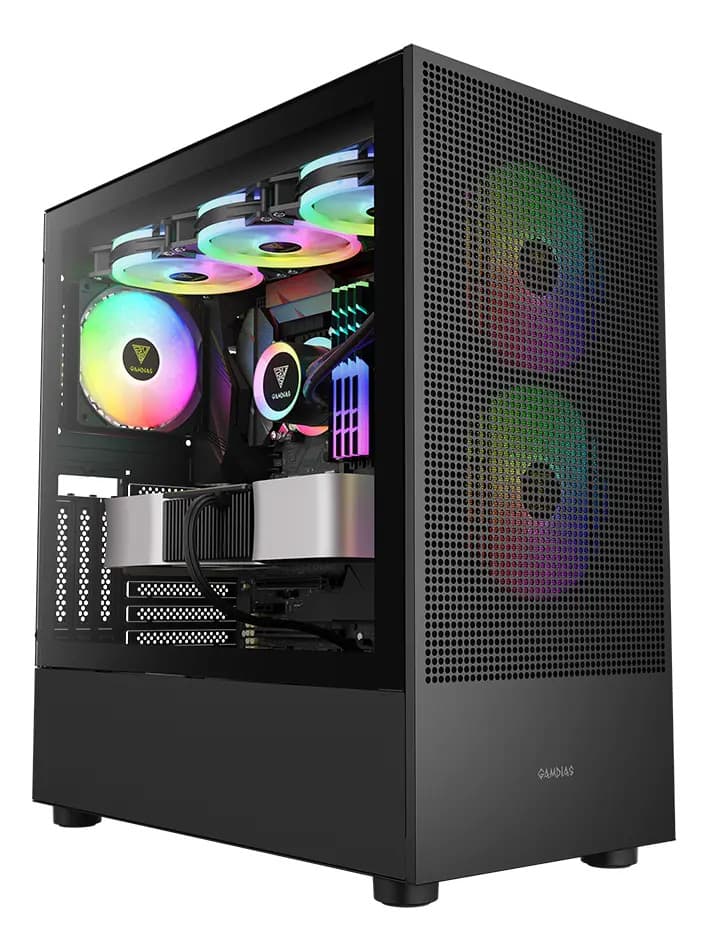 Gabinete Gamer Gamdias Talos M3 Mesh Preto com 3 fans ARGB - 1