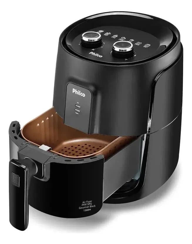 Fritadeira Elétrica sem óleo/Air Fryer Philco PFR15PG Preto 4,3L com Timer - 1