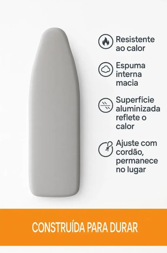 Forro Capa Tábua Passar Roupa Térmico Ajustável Espuma Ma - 2