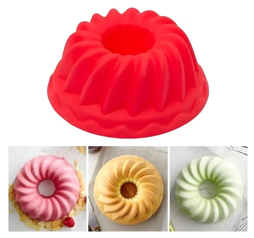 Kit 12 Formas de Silicone para Pudim Bolo Mini Forminhas coloridas - 2