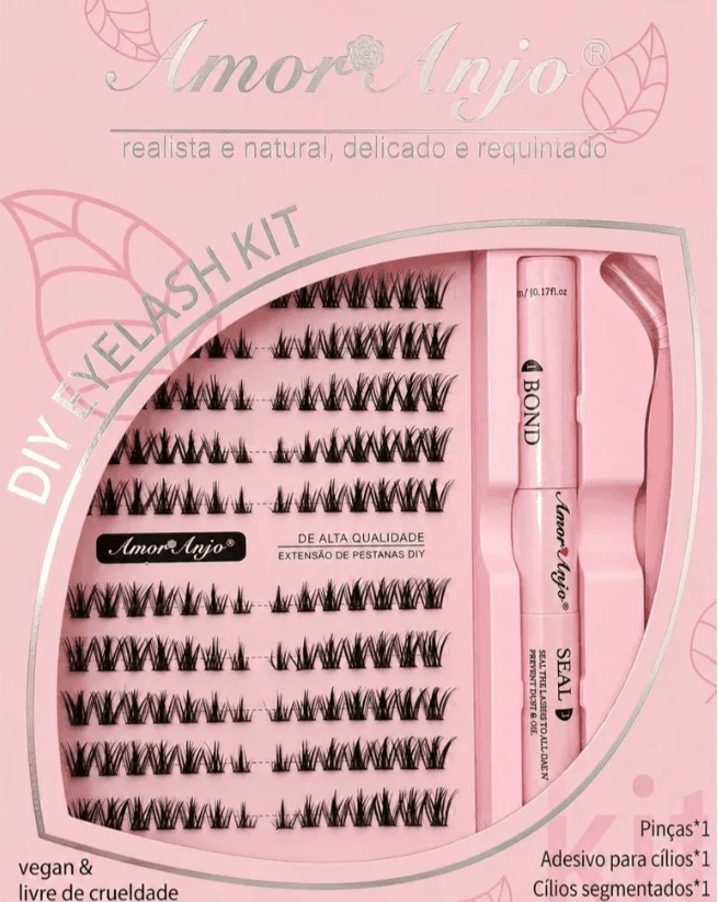 Kit Cílios Postiços Fio A Fio Amor Anjo Cola+selante+pinça - 4