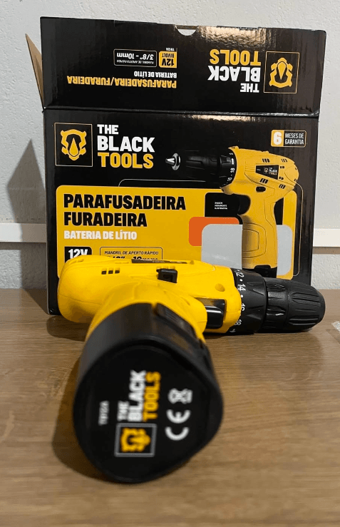 Parafusadeira e Furadeira a Bateria The Black Tools TB12A 12V 3/8" (10mm) com Bateria de Lítio LED e Velocidade Variável - 3