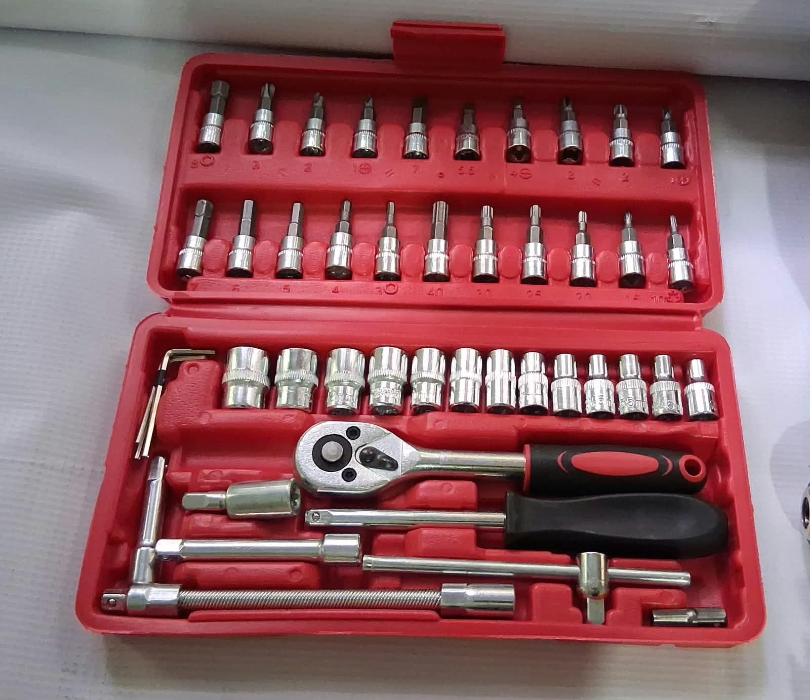 Kit Chaves Catraca 46 peças + Chaves Ponteiras Philips, Fenda e outras 31 peças - 4