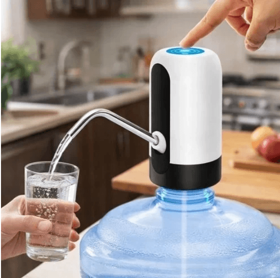 Dispenser Elétrico Portátil Água Automático Sensor Recarregável Galão Bomba Bebedouro - 1