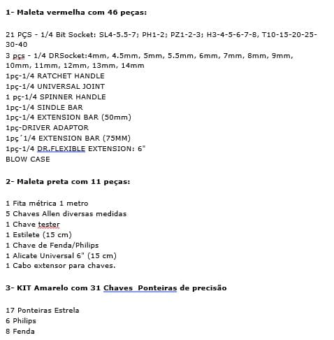 COMBO RERRAMENTAS - 4