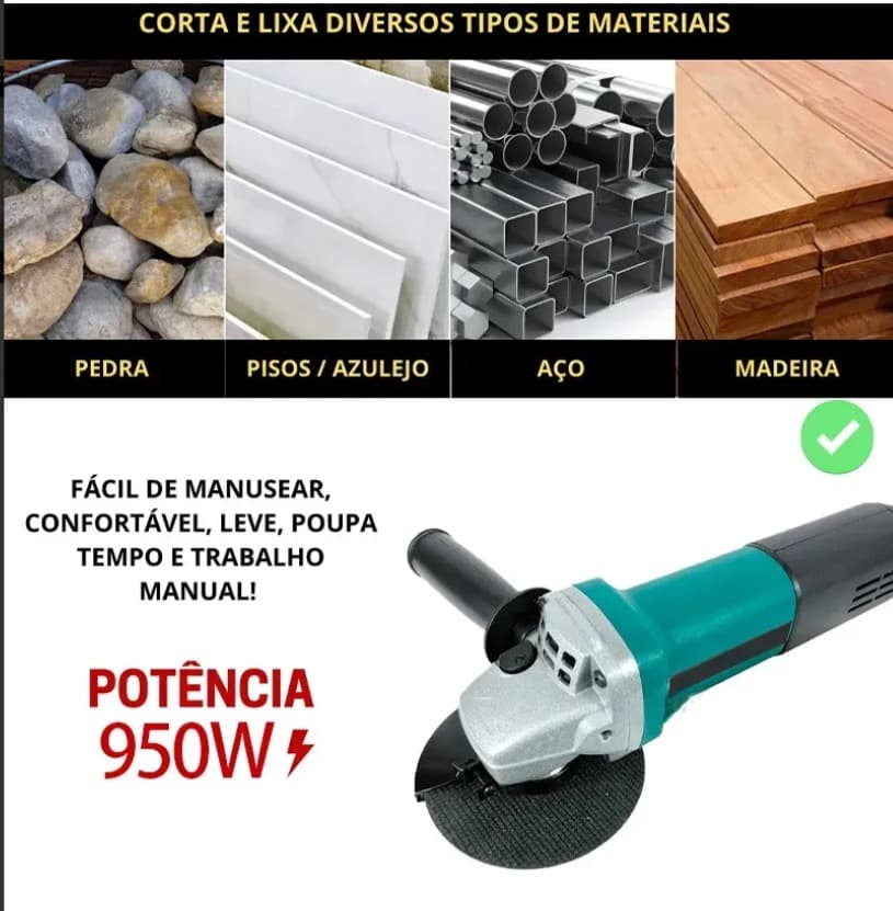 Esmerilhadeira Lixadeira Angular 850w 115 -127V - 5
