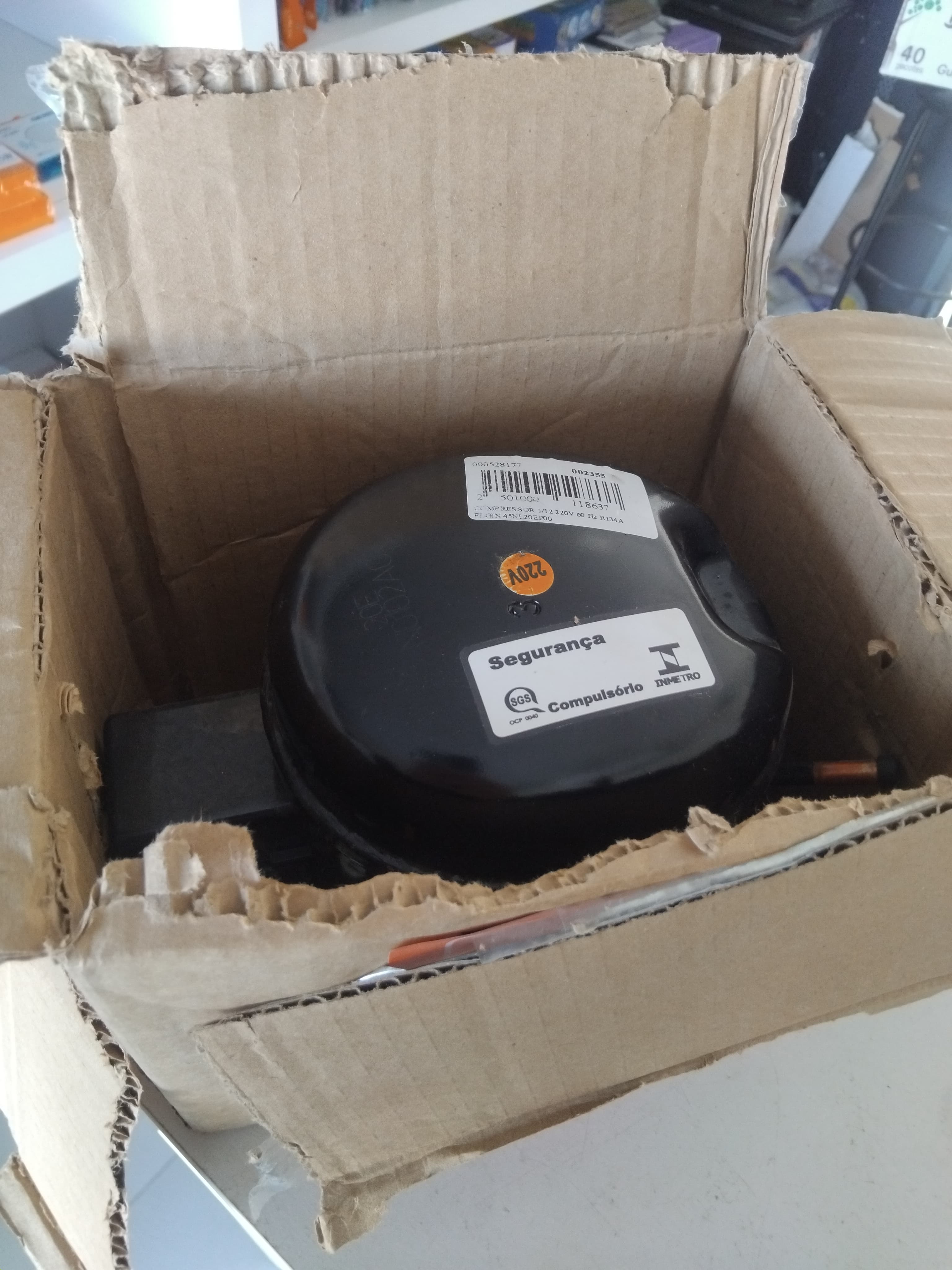 Motor Compressor Elgin 1/12 Hp R134 220v 60hz Enl20e 220v - 3