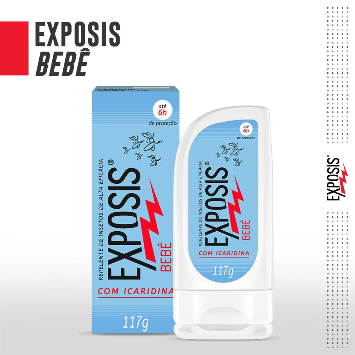 Repelente Gel Sem Perfume Para Bebê Caixa 117g Exposis - 2