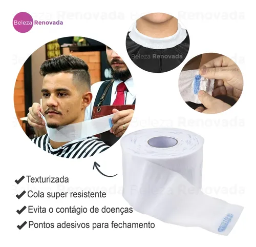1- Pacotes C/ 5 Rolos Gola Barbearia Protetor Pescoço Premium - 1