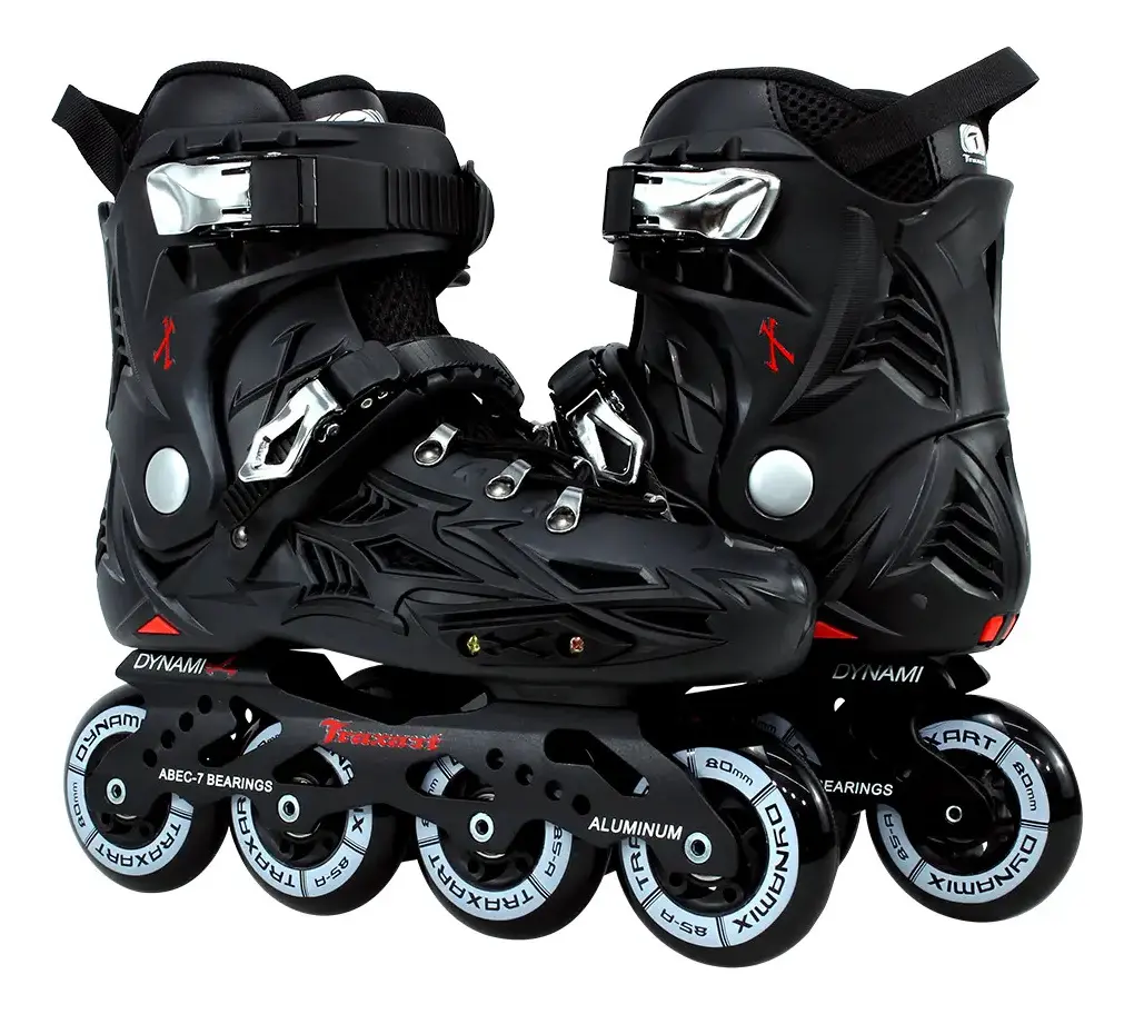 Patins Freestyle Traxart Dynamix Slalon Urban Preto Abec 7/ TAM 36/37 - 1