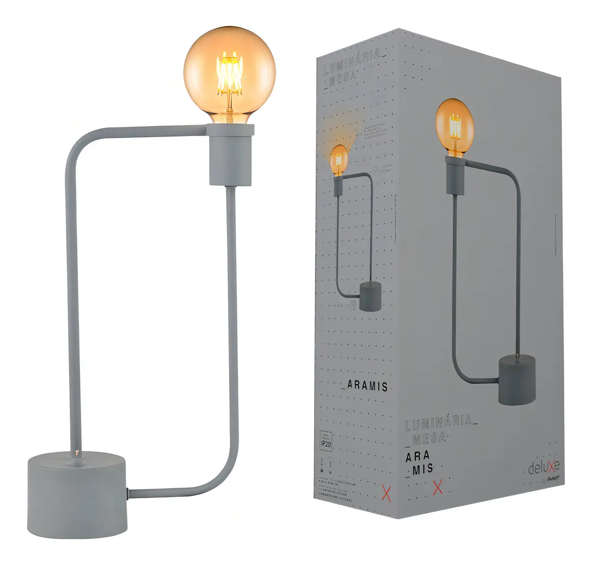Luminária De Mesa Aramis C/entrada Usb 1xe27 Bivolt - Avant Branca - 1