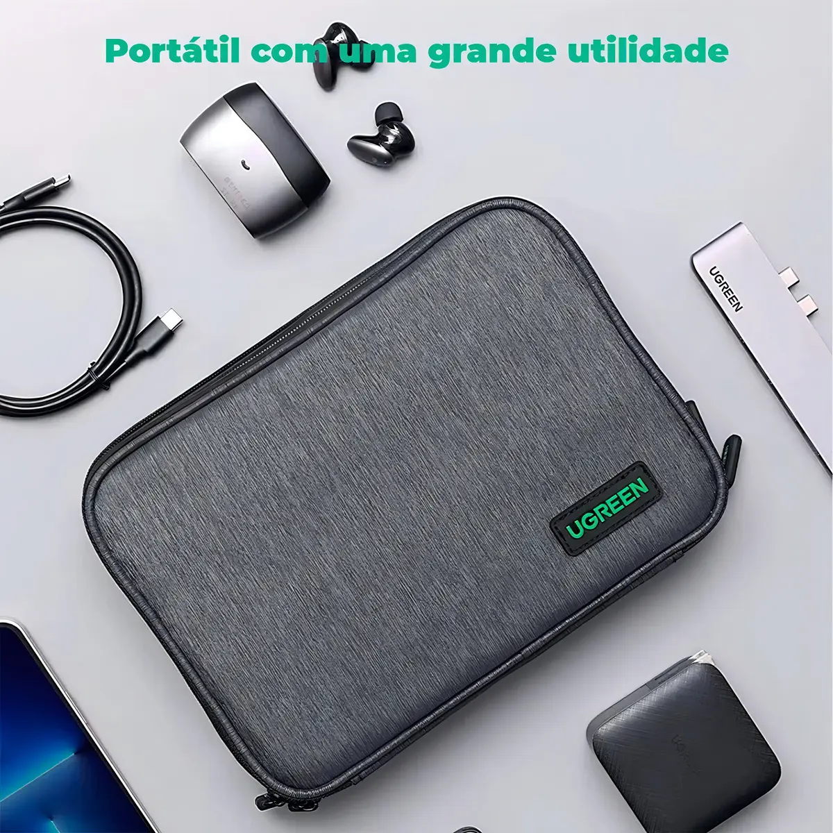 Case Bag Estojo Organizador Ugreen Para Cabos Hd Acessórios - 2