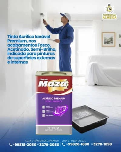 Tinta Acrílica Premium Total Protect Fosco 18l Cores Maza Cor:Tangerina - 1