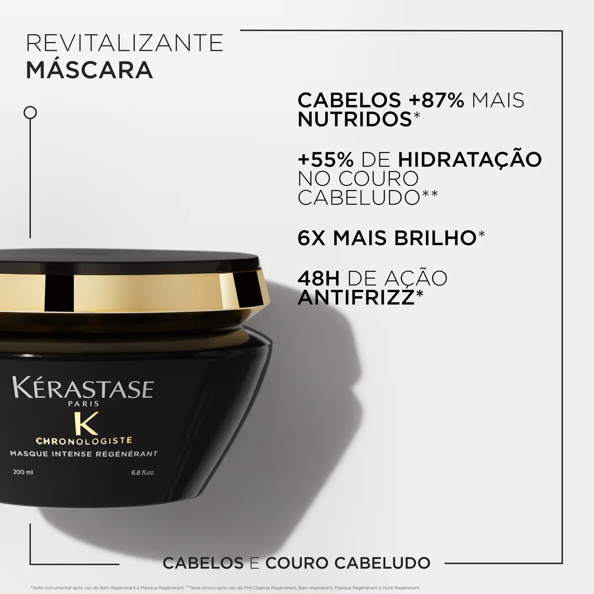 Kérastase Paris Máscara Regeneradora Com Abyssine,Hidratação Profunda, Brilho Intenso,Chronologiste 200g - 2