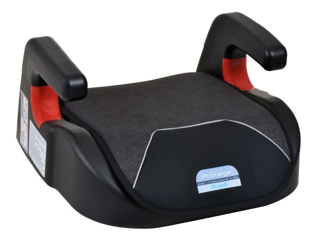 Assento Booster Burigotto Protege para Carro, Preto, de 15 a 36 kg - 1