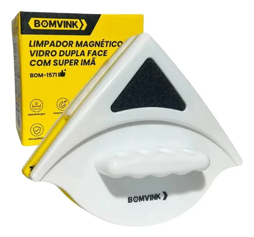 Limpador Magnetico de Vidro Dupla Face com Imã Bom Vink BOM-7326 - 1