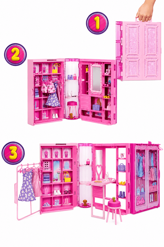 Barbie Armário dos Sonhos HXD58 com Boneca e Acessórios - 3