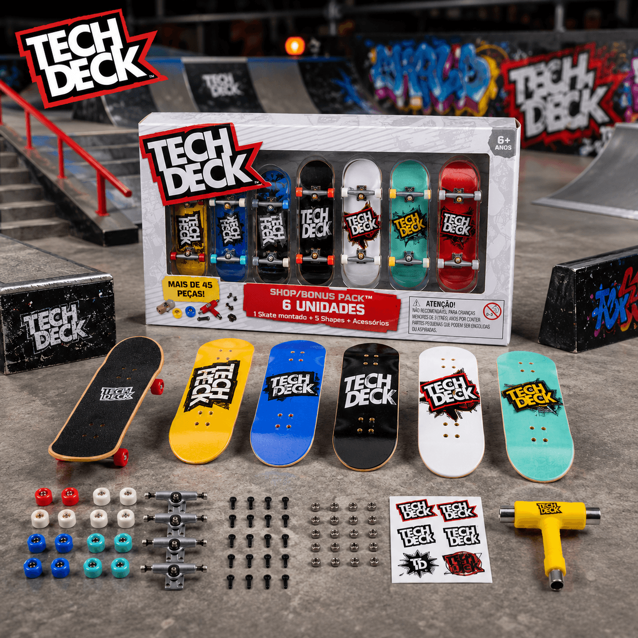 Tech Deck Skate de Dedo 6 Unidades Sunny - 3