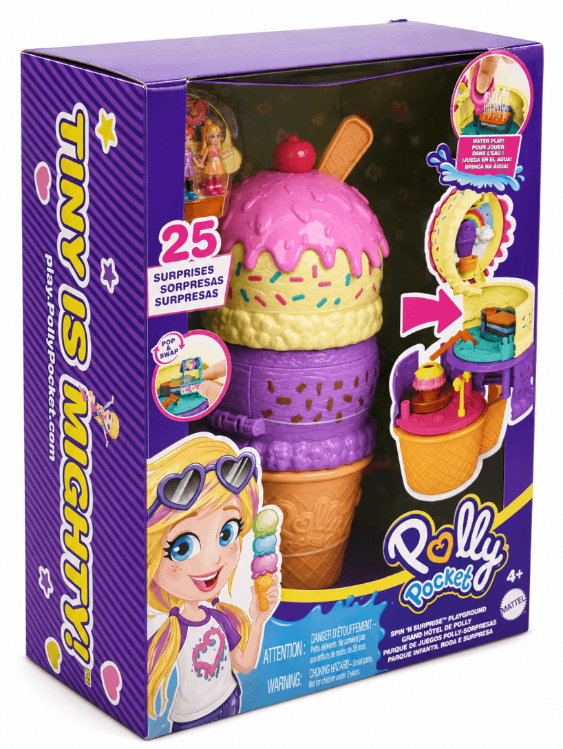 Polly Pocket Parque Surpresa Sorvete Mattel HFR00 - 1