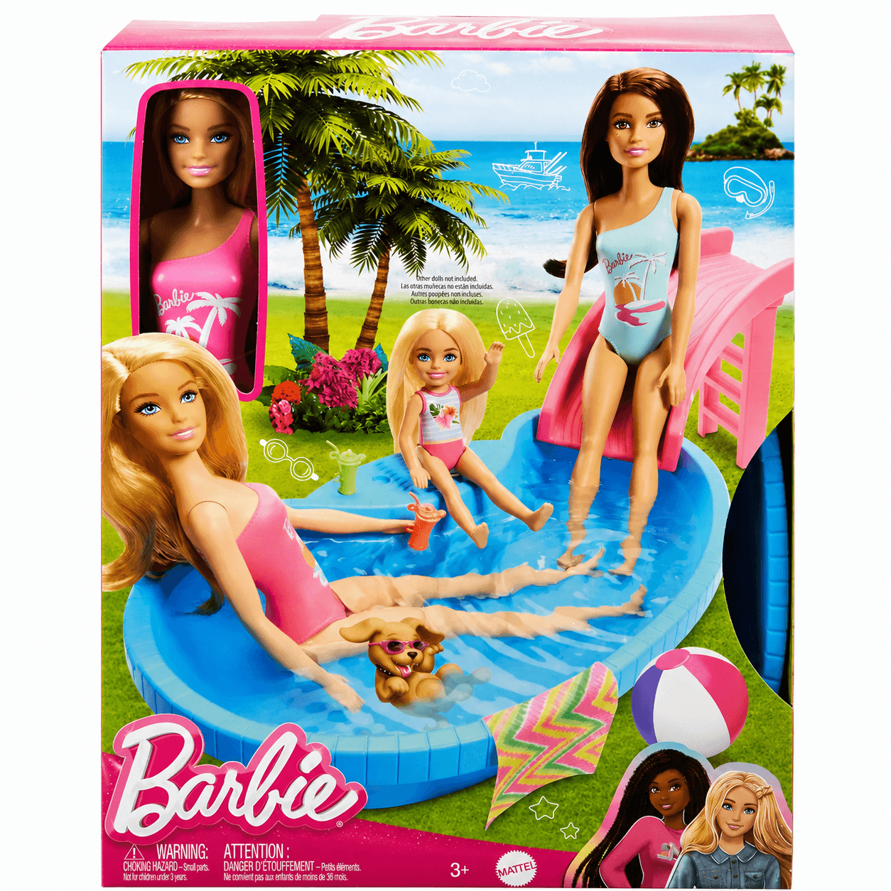 Barbie Piscina Glam com Boneca Loira Mattel HRJ74 - 5