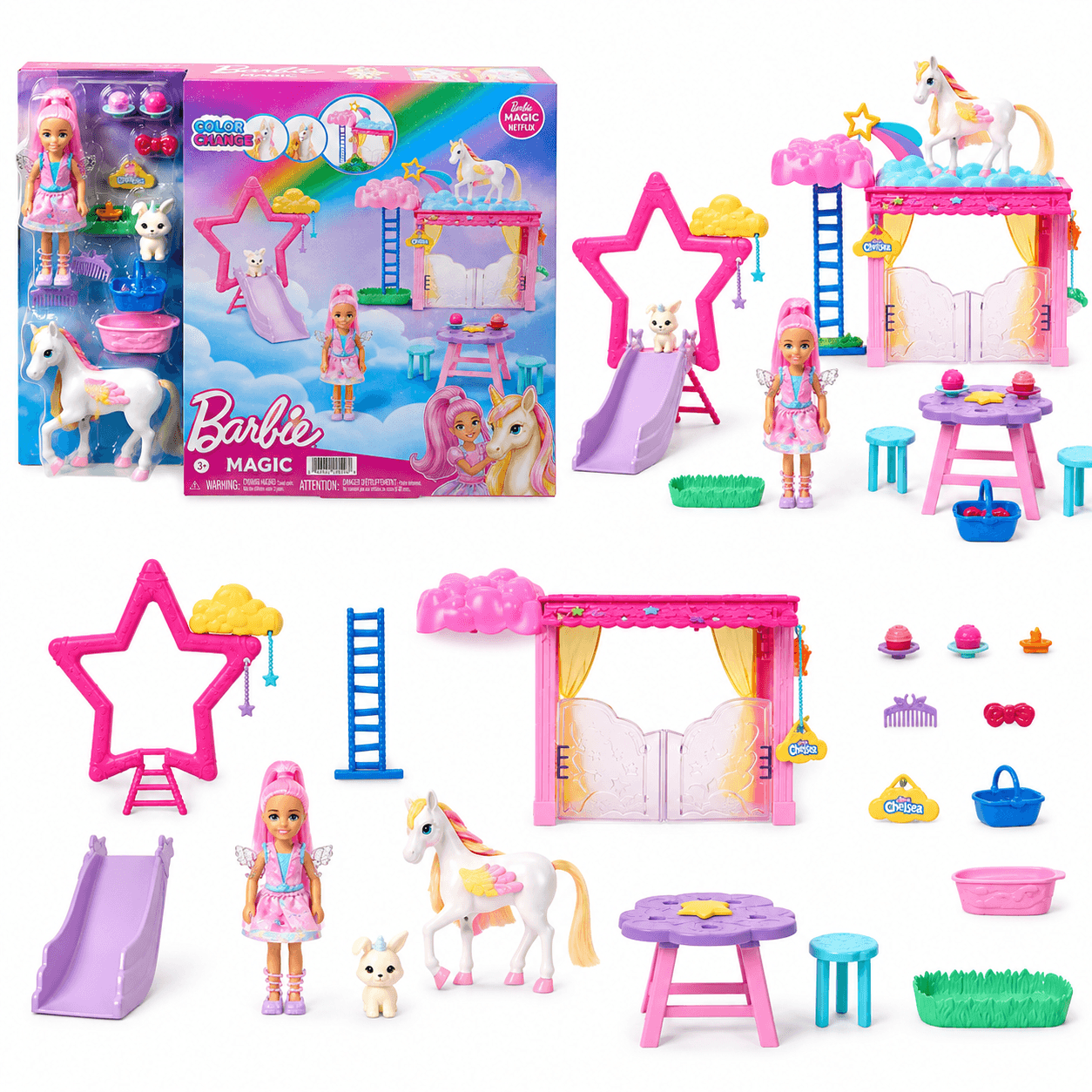 Barbie Chelsea Um Toque de Magia e Pégaso Mattel HNT67 - 7