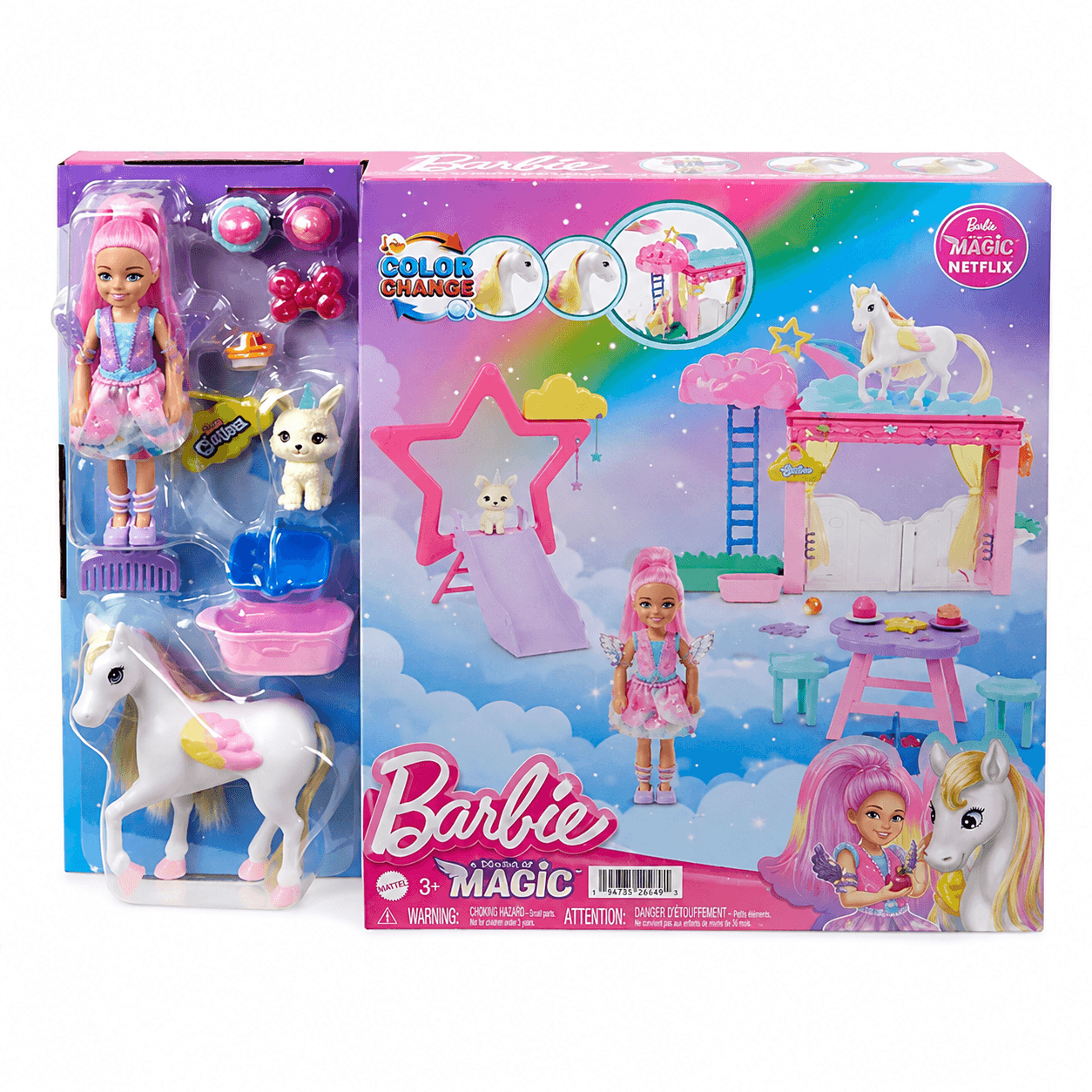 Barbie Chelsea Um Toque de Magia e Pégaso Mattel HNT67 - 8