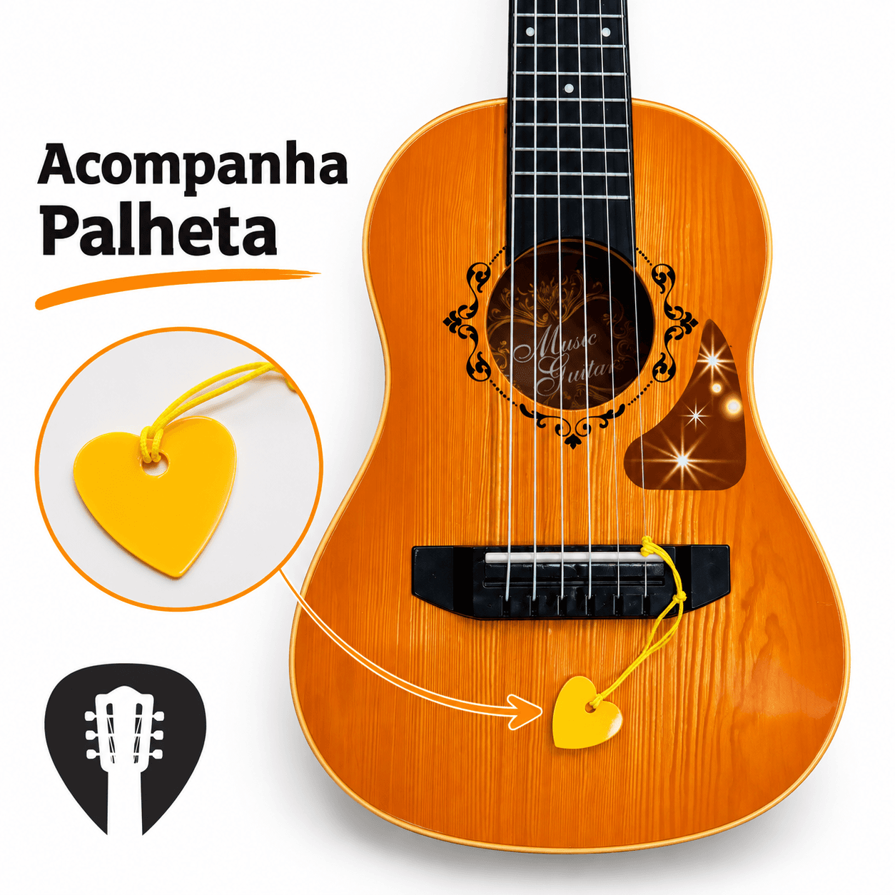 Violão Infantil 68cm com Capa Dony Toys 231527 - 5