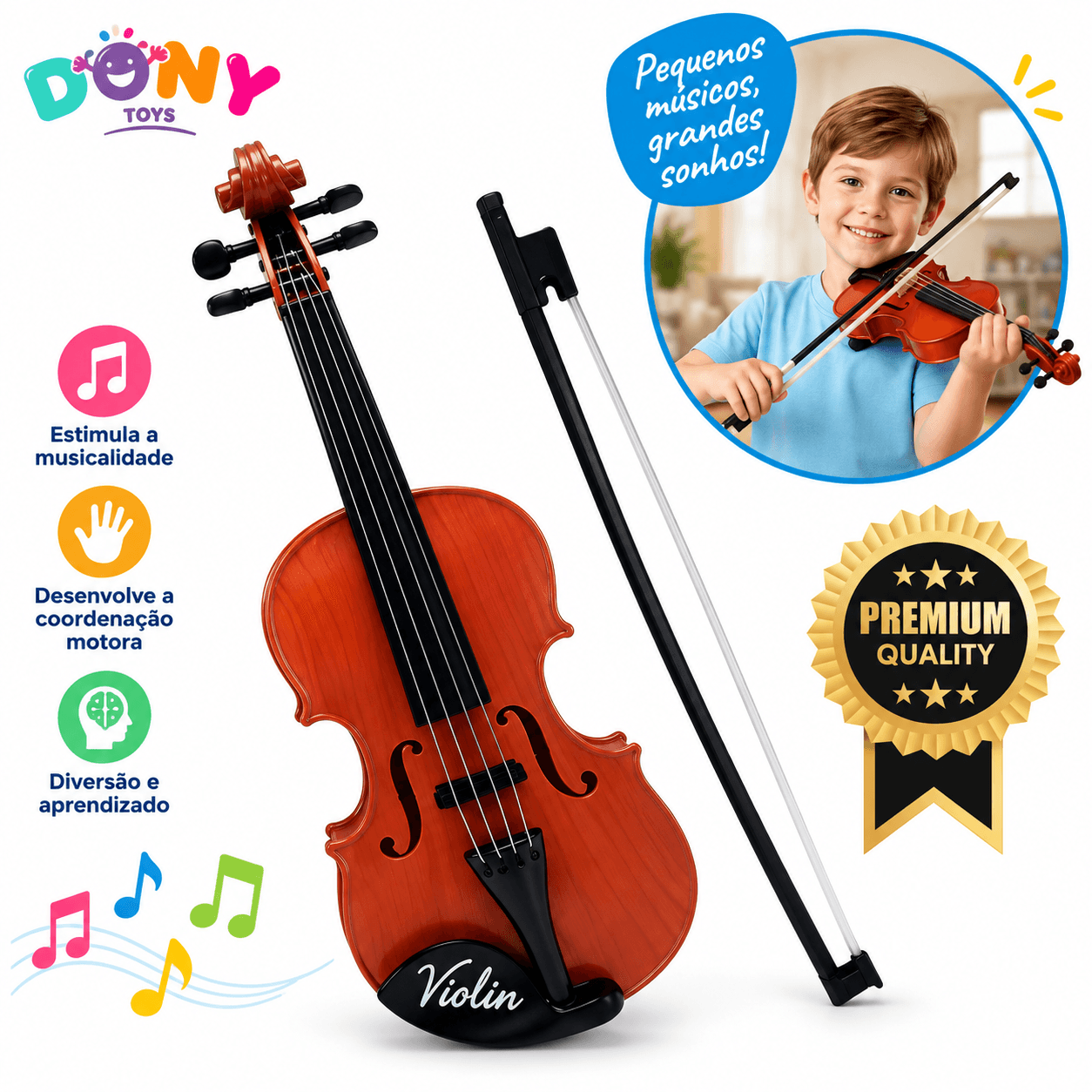 Violino Musical Infantil 42cm Dony Toys 16109 - 1