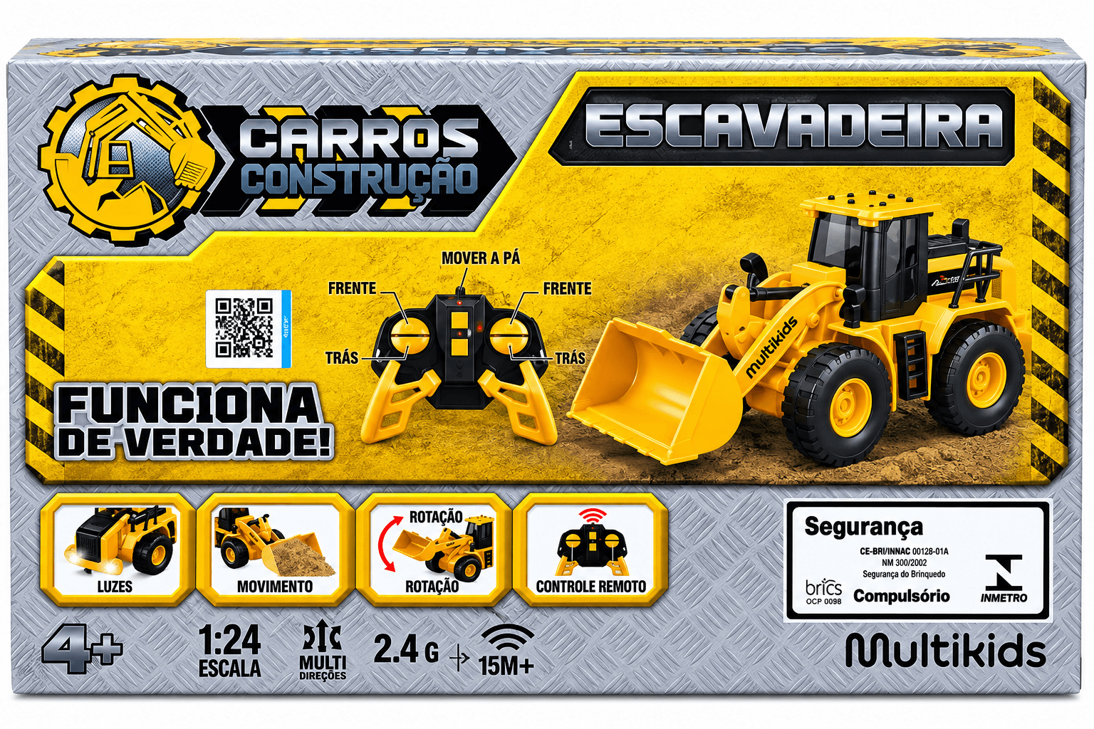 Trator Escavadeira Controle Remoto Multikids BR2310 - 1