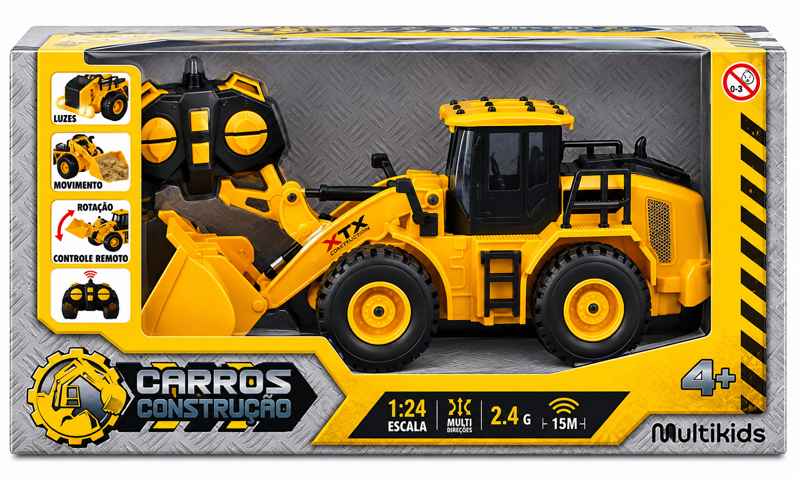 Trator Escavadeira Controle Remoto Multikids BR2310 - 4