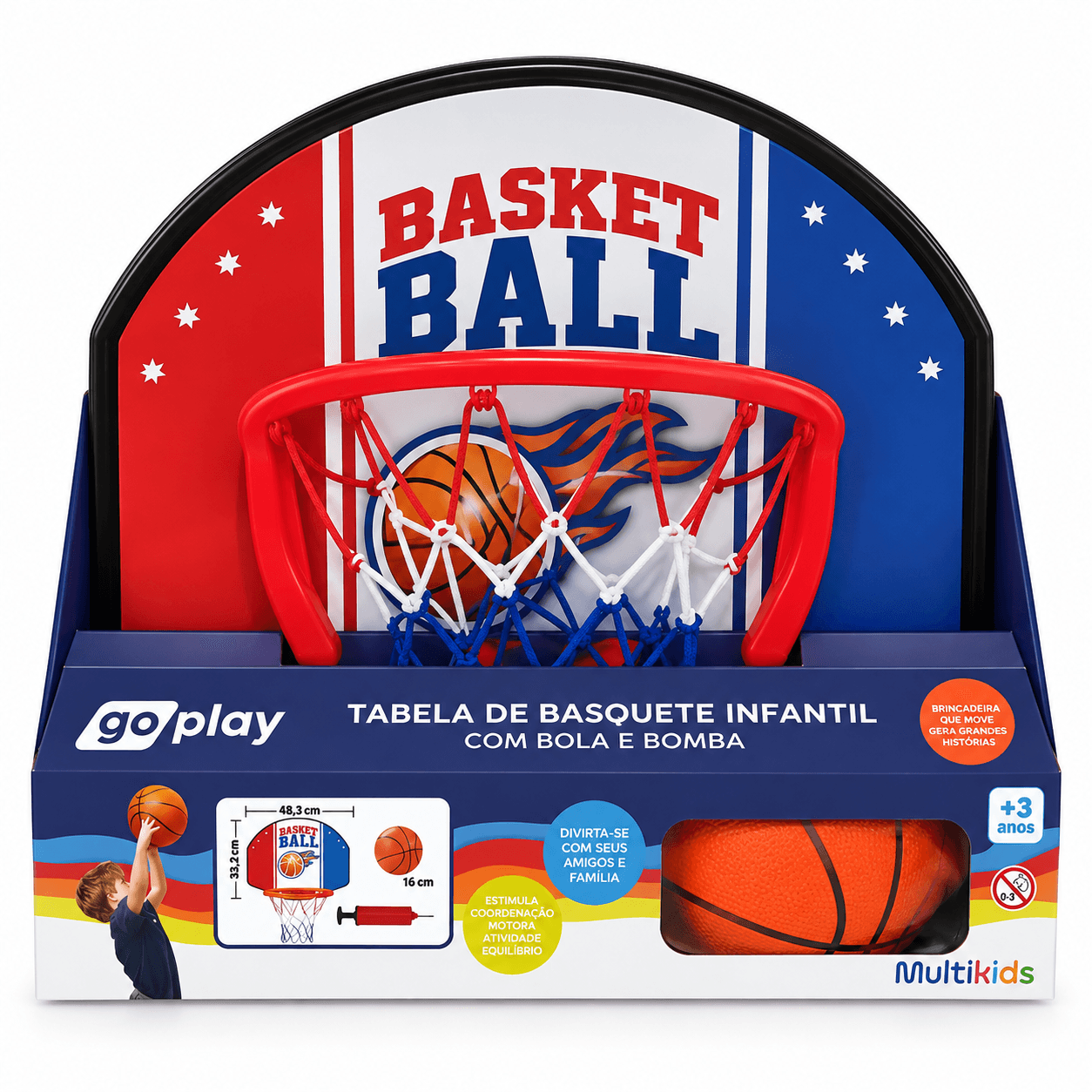 Tabela Basquete Multikids Go Play BR2323 com Bola - 3