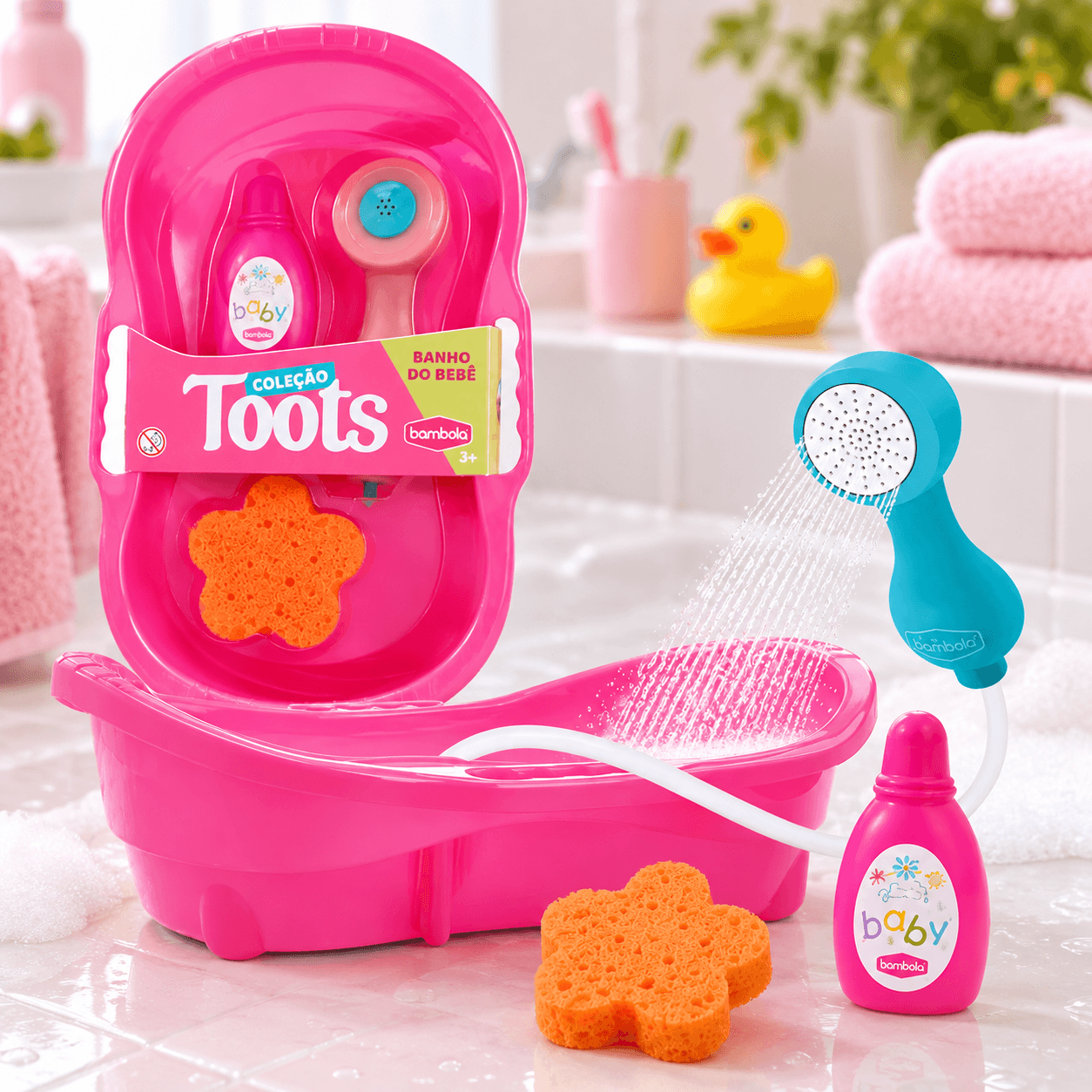 Banheira para Boneca Bambola Toots Baby com Chuveirinho - 3