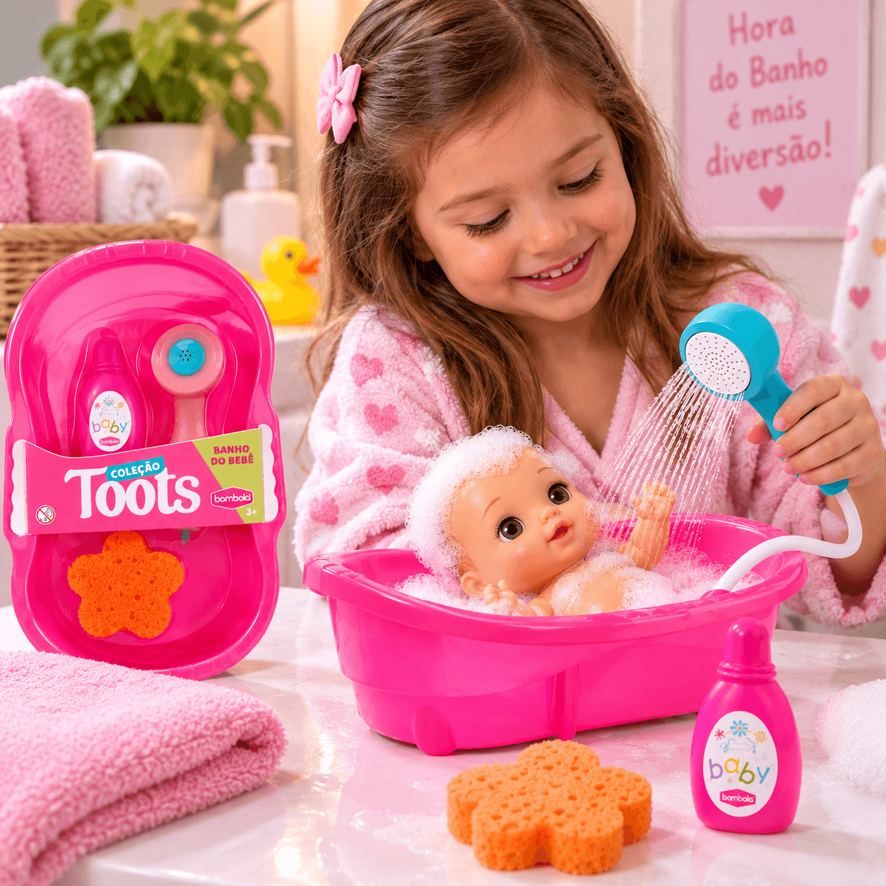 Banheira para Boneca Bambola Toots Baby com Chuveirinho - 4