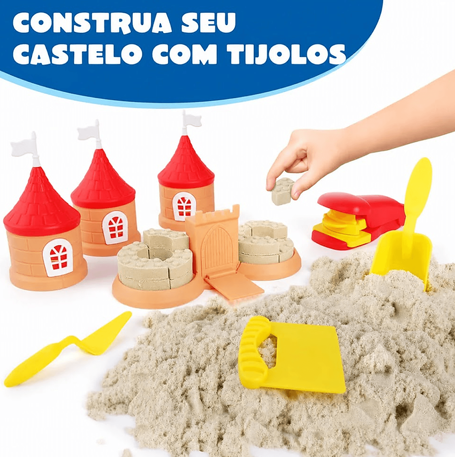 Areia Mágica Kreato Castelo 18 Acessórios Multikids - 6