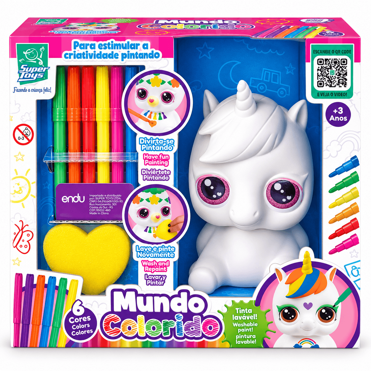 Unicórnio para Pintar Mundo Colorido Super Toys 567 - 2