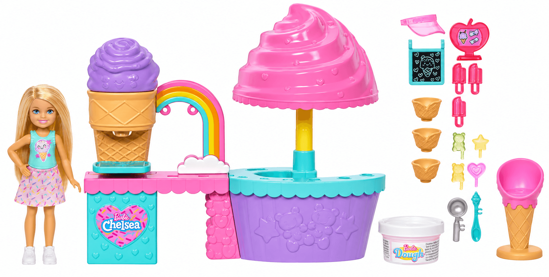 Playset Barbie Chelsea Sorveteria com Massinha JMJ42 - 1