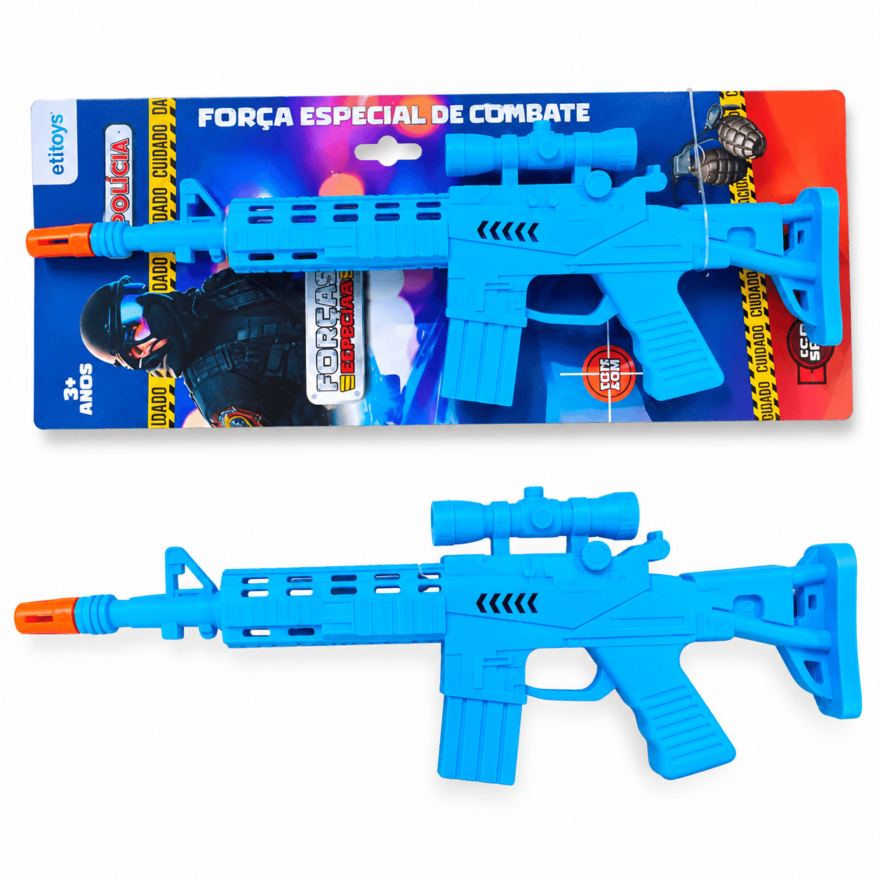 Arma de Brinquedo Etitoys Força Especial com Som QB-245 - 5