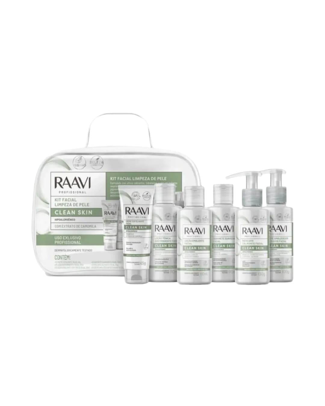 Kit Limpeza de Pele Clean Skin Raavi 6 Itens Profissional - 1