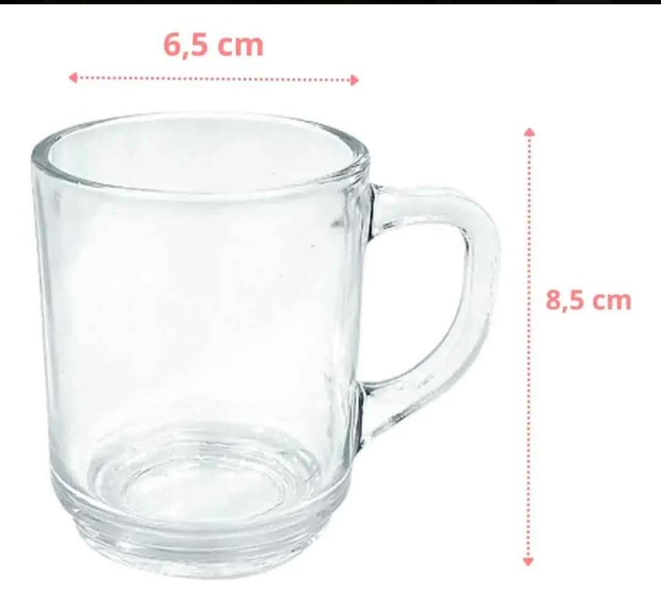 Jogo De 3 Canecas De Café Chá 250ml Caneca De Vidro Lisa - 3